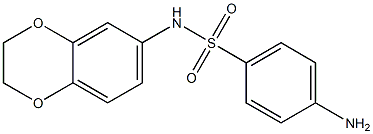 4-amino-N-(2,3-dihydro-1,4-benzodioxin-6-yl)benzene-1-sulfonamide 结构式