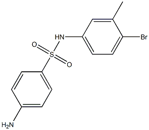 4-amino-N-(4-bromo-3-methylphenyl)benzene-1-sulfonamide 结构式