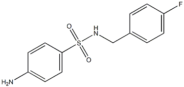 4-amino-N-(4-fluorobenzyl)benzenesulfonamide 结构式