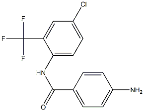 4-amino-N-[4-chloro-2-(trifluoromethyl)phenyl]benzamide 结构式