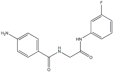 4-amino-N-{2-[(3-fluorophenyl)amino]-2-oxoethyl}benzamide 结构式