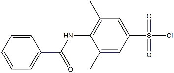 4-benzamido-3,5-dimethylbenzene-1-sulfonyl chloride 结构式