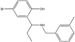4-bromo-2-(1-{[(3-methylphenyl)methyl]amino}propyl)phenol 结构式