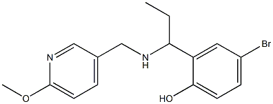 4-bromo-2-(1-{[(6-methoxypyridin-3-yl)methyl]amino}propyl)phenol 结构式