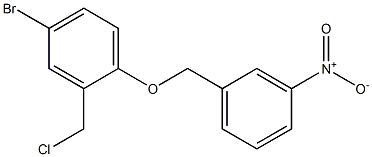 4-bromo-2-(chloromethyl)-1-[(3-nitrophenyl)methoxy]benzene 结构式