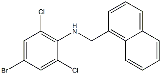 4-bromo-2,6-dichloro-N-(naphthalen-1-ylmethyl)aniline 结构式