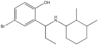 4-bromo-2-{1-[(2,3-dimethylcyclohexyl)amino]propyl}phenol 结构式