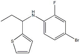 4-bromo-2-fluoro-N-[1-(thiophen-2-yl)propyl]aniline 结构式