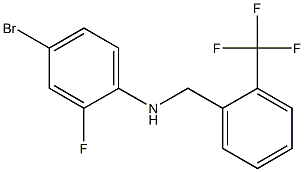 4-bromo-2-fluoro-N-{[2-(trifluoromethyl)phenyl]methyl}aniline 结构式