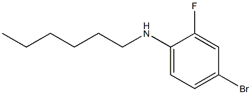 4-bromo-2-fluoro-N-hexylaniline 结构式
