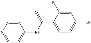 4-bromo-2-fluoro-N-pyridin-4-ylbenzamide 结构式