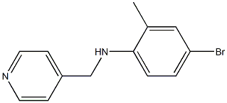 4-bromo-2-methyl-N-(pyridin-4-ylmethyl)aniline 结构式