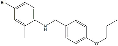 4-bromo-2-methyl-N-[(4-propoxyphenyl)methyl]aniline 结构式