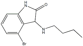 4-bromo-3-(butylamino)-2,3-dihydro-1H-indol-2-one 结构式