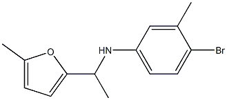 4-bromo-3-methyl-N-[1-(5-methylfuran-2-yl)ethyl]aniline 结构式