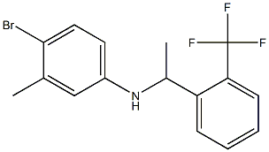 4-bromo-3-methyl-N-{1-[2-(trifluoromethyl)phenyl]ethyl}aniline 结构式