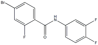 4-bromo-N-(3,4-difluorophenyl)-2-fluorobenzamide 结构式