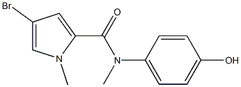 4-bromo-N-(4-hydroxyphenyl)-N,1-dimethyl-1H-pyrrole-2-carboxamide 结构式