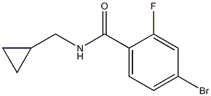 4-bromo-N-(cyclopropylmethyl)-2-fluorobenzamide 结构式