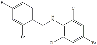 4-bromo-N-[(2-bromo-4-fluorophenyl)methyl]-2,6-dichloroaniline 结构式