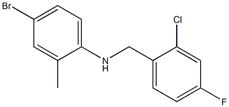 4-bromo-N-[(2-chloro-4-fluorophenyl)methyl]-2-methylaniline 结构式