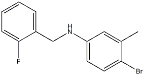 4-bromo-N-[(2-fluorophenyl)methyl]-3-methylaniline 结构式