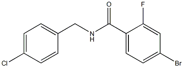 4-bromo-N-[(4-chlorophenyl)methyl]-2-fluorobenzamide 结构式