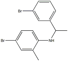 4-bromo-N-[1-(3-bromophenyl)ethyl]-2-methylaniline 结构式
