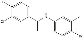 4-bromo-N-[1-(3-chloro-4-fluorophenyl)ethyl]-3-methylaniline 结构式