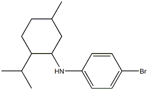 4-bromo-N-[5-methyl-2-(propan-2-yl)cyclohexyl]aniline 结构式