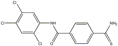 4-carbamothioyl-N-(2,4,5-trichlorophenyl)benzamide 结构式