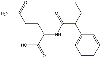 4-carbamoyl-2-(2-phenylbutanamido)butanoic acid 结构式