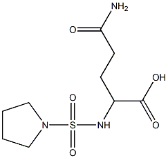 4-carbamoyl-2-[(pyrrolidine-1-sulfonyl)amino]butanoic acid 结构式