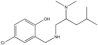 4-chloro-2-({[2-(dimethylamino)-4-methylpentyl]amino}methyl)phenol 结构式