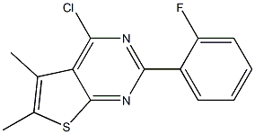 4-chloro-2-(2-fluorophenyl)-5,6-dimethylthieno[2,3-d]pyrimidine 结构式