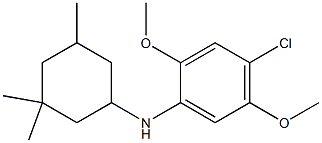 4-chloro-2,5-dimethoxy-N-(3,3,5-trimethylcyclohexyl)aniline 结构式