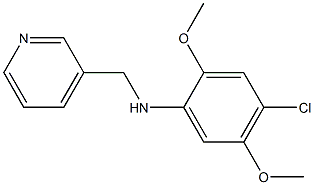 4-chloro-2,5-dimethoxy-N-(pyridin-3-ylmethyl)aniline 结构式