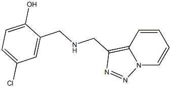 4-chloro-2-[({[1,2,4]triazolo[3,4-a]pyridin-3-ylmethyl}amino)methyl]phenol 结构式