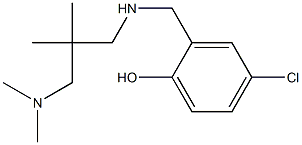 4-chloro-2-[({2-[(dimethylamino)methyl]-2-methylpropyl}amino)methyl]phenol 结构式