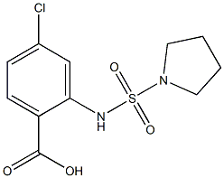 4-chloro-2-[(pyrrolidine-1-sulfonyl)amino]benzoic acid 结构式