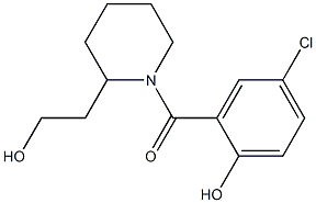 4-chloro-2-{[2-(2-hydroxyethyl)piperidin-1-yl]carbonyl}phenol 结构式