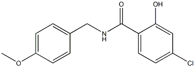 4-chloro-2-hydroxy-N-[(4-methoxyphenyl)methyl]benzamide 结构式