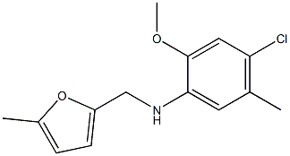 4-chloro-2-methoxy-5-methyl-N-[(5-methylfuran-2-yl)methyl]aniline 结构式