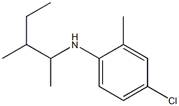 4-chloro-2-methyl-N-(3-methylpentan-2-yl)aniline 结构式