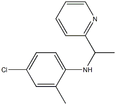 4-chloro-2-methyl-N-[1-(pyridin-2-yl)ethyl]aniline 结构式