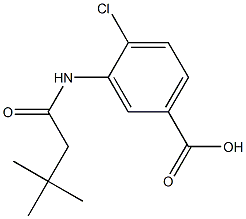 4-chloro-3-[(3,3-dimethylbutanoyl)amino]benzoic acid 结构式