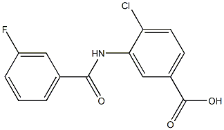 4-chloro-3-[(3-fluorobenzoyl)amino]benzoic acid 结构式