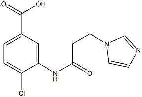 4-chloro-3-{[3-(1H-imidazol-1-yl)propanoyl]amino}benzoic acid 结构式