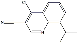 4-chloro-8-(propan-2-yl)quinoline-3-carbonitrile 结构式