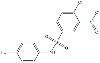 4-chloro-N-(4-hydroxyphenyl)-3-nitrobenzene-1-sulfonamide 结构式